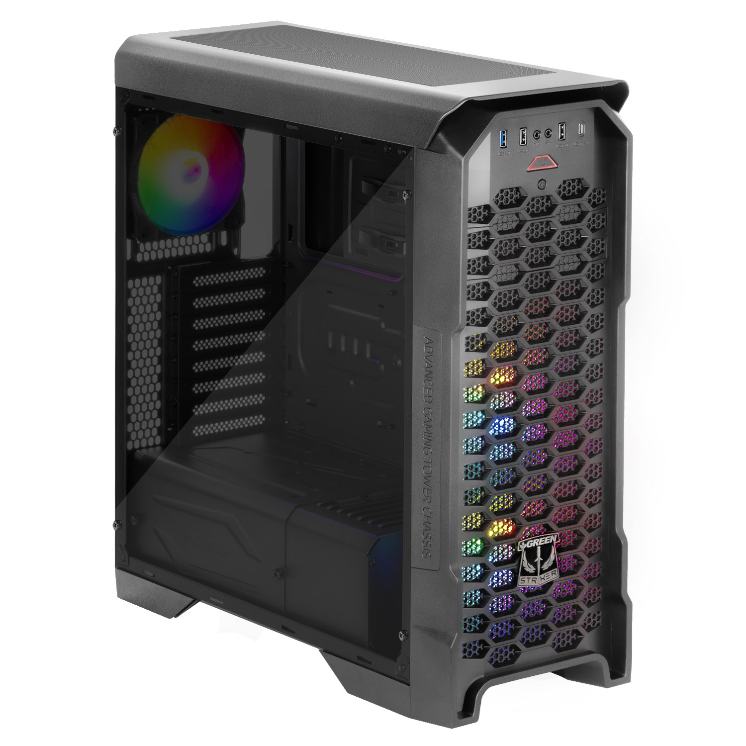 GREEN-STRIKER-FRGB-CASE-G-00 کیس کامپیوتر مدل STRIKER FRGB